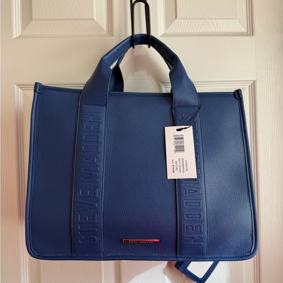 Navy Steve Madden Large Tote Bag - Picture 2 of 13